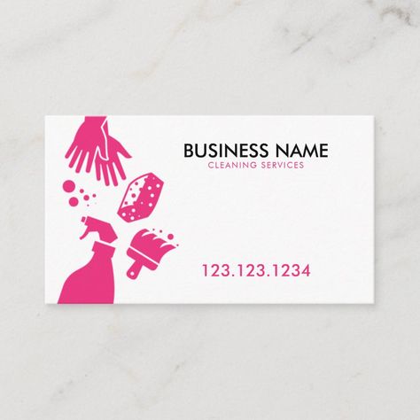 Pink Cleaning, Cleaning Business Cards, Cleaning Business, Cleaning Equipment, Cleaning Service, Business Names, Business Card, Business Cards, Created By