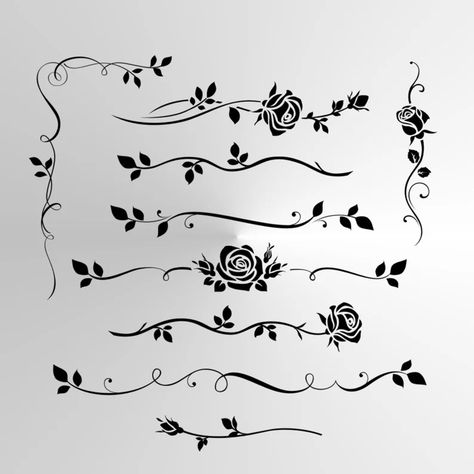 ROSES BORDERS Reusable Stencil Sizes A5 A4 A3 Romantic | Etsy Australia Small Flower Border, Stencil Flower, Craft Wall Decor, Bee Stencil, Rose Stencil, Craft Stencils, Large Modern Wall Art, Adhesive Stencils, Craft Wall