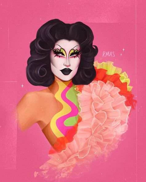 Queen Drawing, Drag Make-up, Races Fashion, Racing Art, Queen Art, Party Poster, Rupaul, Girly Art, Drag Race