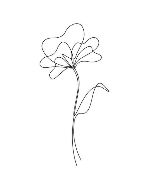 Continuous Line Drawing Vectoriels et illustrations libres de droits - iStock Continuous Line Design, Cosmo Flower Line Art, Simple Continuous Line Drawing, Flower Contour Drawing, Line Drawing Flowers Simple, Carnation Line Drawing, Line Drawings Flowers, One Line Lily, Continuous Line Drawing Simple