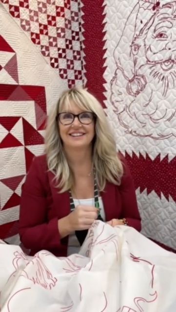 MODA Fabrics + Supplies on Instagram: "Dear Santa……please HURRY and get here! Lisa teaching us her ways at Quilt Market! @lisabongean" Santa Quilt, Santa Face, Moda Fabrics, Dear Santa, Top Fabric, Sewing, Christmas, Fabric, On Instagram