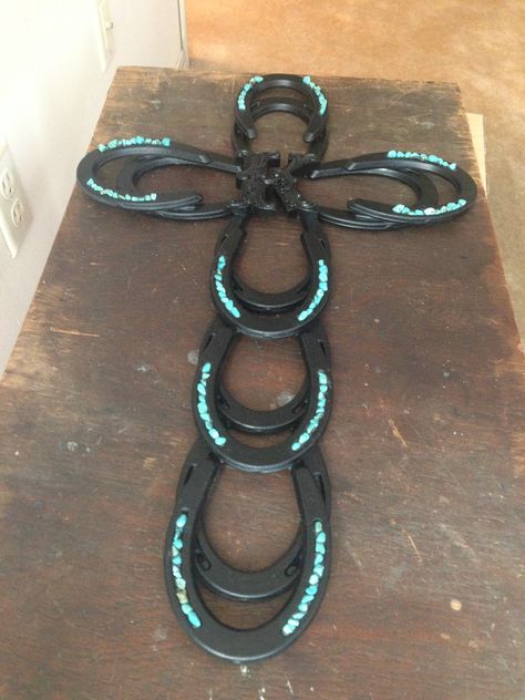 #holy Horse Shoe Cross Horse Shoe Welding Ideas, Horseshoes Ideas, Horse Shoe Cross, Horse Decorations, Horseshoe Cross, Western Type, Horseshoe Ideas, Horseshoe Crafts Projects, Antlers Decor