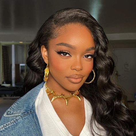 Marsai Martin Makeup, Marsai Martin, Face Beat Makeup, Prom Makeup Looks, Makeup For Black Skin, Face Card, Dark Skin Makeup, Kiss Makeup, Pretty Eyes