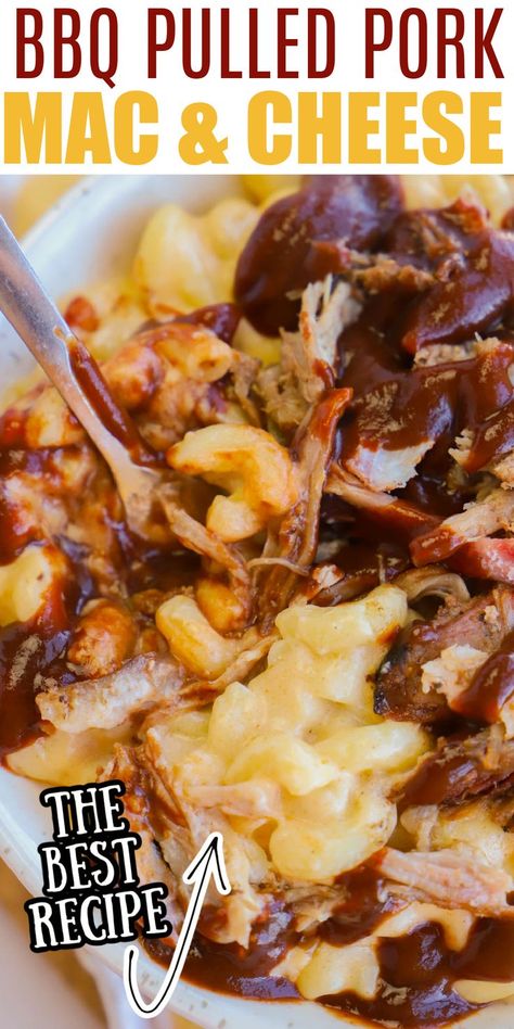 Pull Pork And Mac And Cheese, Pulled Pork With Mac And Cheese, Pulled Bbq Chicken Mac And Cheese, Mac And Cheese With Pork Belly, Bbq And Mac And Cheese, Mac And Cheese And Pulled Pork, Bbq Macaroni And Cheese, Mac N Cheese With Pulled Pork, Dinner Ideas Pulled Pork