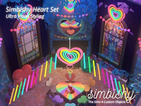 Heart Arch, Aesthetic Sims, Crystal Girl, Cc Packs, Cc Mods, Sims 4 Cc Packs, Sims4 Cc, Dreamy Room, Sims 4 Build