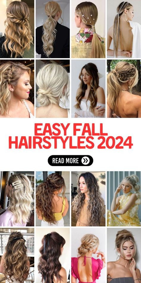 For those with thick hair, easy fall hairstyles 2024 offer styles that are both pretty and manageable. Whether you're getting ready for school or work, there are options that range from super quick to more elaborate curly hair designs. Tutorials are available for achieving a sleek straight hair look, or you can go for a 90s inspired style with wispy bangs. These hairstyles are all about showcasing your hair's natural texture while keeping it easy to maintain. Easy Fall Hairstyles, Curly Hair Designs, Daily Hair Routine, Dance Hair, Classy Hairstyles, Fall Hairstyles, Hairstyles 2024, Hair Mistakes, Homecoming Hairstyles For Medium Length