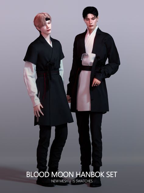 Hanbok Male, Korean Outfits Men, Japanese Pants, Sims 4 Hair Male, Sims 4 Cc Makeup, Tumblr Sims 4, Sims Four, Japanese Hairstyle, Sims 4 Mods Clothes