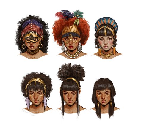 Animal Face Types Chart, Southeast Asian Character Design, Ancient Character Design, Facial Markings Character Inspiration, Mayan Hairstyles, Brazilian Traditional Clothing, Spanish Character Design, Indigenous Character Design, Italian Character Design