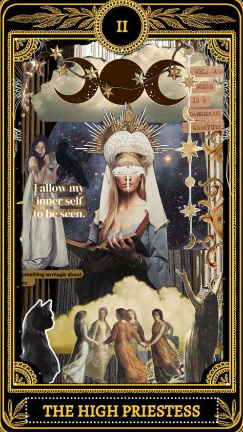 #thehighpriestess #tarot Priestess Aesthetic, The High Priestess, High Priestess, The High, Your Aesthetic, Connect With People, Creative Energy, Energy, Collage