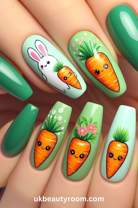 Easy Easter Nail Designs, Pastel Easter Nails, Designing Nails, Easter Themed Nails, Cute Easter Nails, Easter Nails Easy, Easter Nail Art Designs, Pastel Nail Art, Witch Nails