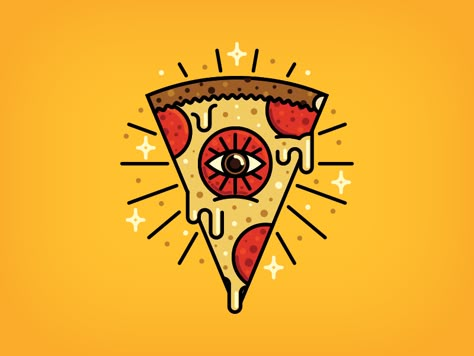 Pizza Tattoo, Pizza Drawing, Food Tattoos, Pizza Logo, Pizza Art, Pizza Design, Food Logo Design, Pizza Box, Pizza Slice