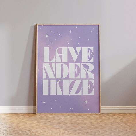 Lavender Haze Taylor Swift Poster Midnights Print Purple Room Decor Swiftie Merch Gift Printable Digital Artwork Ethereal Bedroom Decor - Etsy Lover Bedroom Taylor Swift, Taylor Swift Bedroom Decor, Taylor Swift Themed Bedroom, Midnights Album Lyrics, Lavender Artwork, Swiftie Bedroom, Ethereal Bedroom, Swiftie Merch, Purple Room Decor