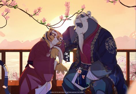 Po And Tigress, Tigress Kung Fu Panda, Dreamworks Art, Panda Panda, Panda Art, Kung Fu Panda, Arte Fantasy, Cute Comics, Disney Fan Art