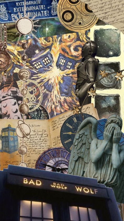 Dr Who Wallpaper, Tardis Wallpaper, Tardis Starry Night, Doctor Who Poster, Doctor Who Dalek, Doctor Who Wallpaper, Weeping Angel, David Tennant Doctor Who, Angel Wallpaper