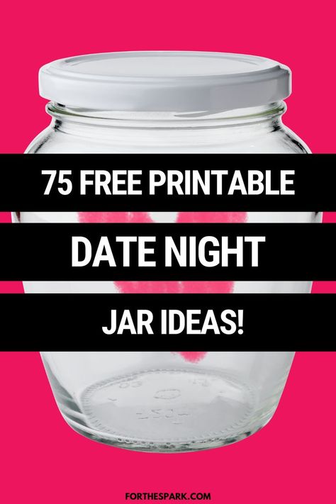 Stop struggling to come up with fun and creative date night ideas. We've got you covered! Spice up your date night with these fun date night jar ideas ❤️ Download for FREE and print! #datenightideas #datenightjar Printable Date Night Ideas, Date Night Roulette Ideas, Date Ideas Gift Jar, Date Night Categories, Priceless Date Night, Date Idea Jar Diy, Date Night Cards Ideas, Free Date Night Ideas At Home, Popsicle Date Night Ideas In A Jar