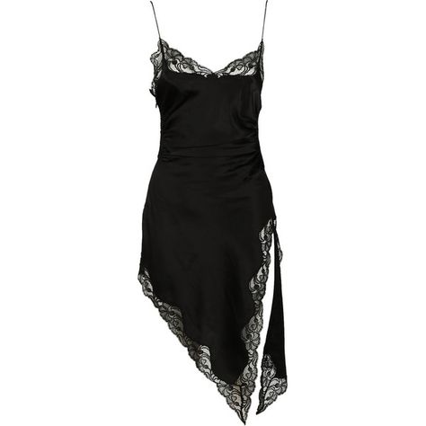 Lace Trim Slip Dress (3,975 CNY) ❤ liked on Polyvore featuring dresses, black, womenclothingdresses, v-neck dresses, v neck dress, slip dress, alexander wang and asymmetrical hem dress Black Dress Asymmetric, Lingerie Dress Outfit, Black Lingerie Dress, Alexander Wang Dress, V Neck Cocktail Dress, Wang Dress, Dress Asymmetrical, Asymmetrical Hem Dress, Lace Trim Dress