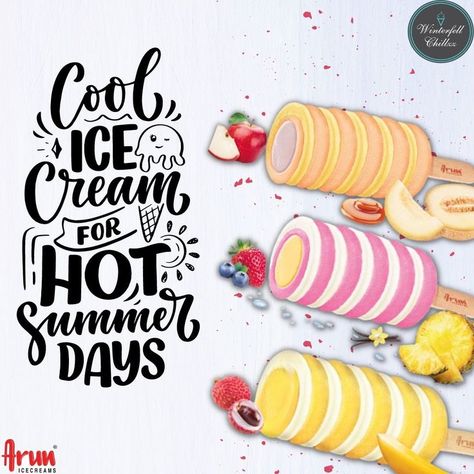 Enjoy cool fruity flavour spiral bars in hot summer days Arun Ice Cream, Apple Ice Cream, Pineapple Ice Cream, Mango Ice Cream, Mumbai Food, Almond Crusted, Summer Special, Strawberry Ice Cream, Ice Creams