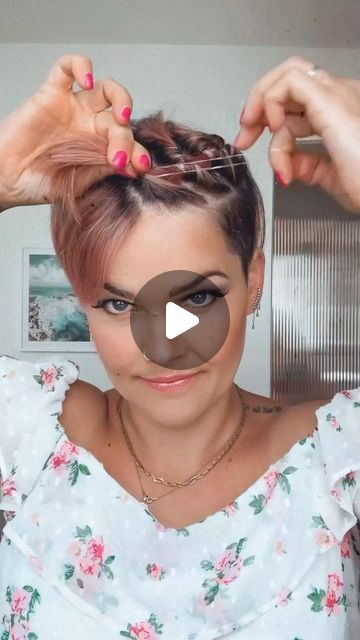 Funky Spikey Short Hair, Undercut Hairstyles Women Bob, Beach Pixie Hair, Quick Easy Styles For Short Hair, Hair Accessories For Very Short Hair, Short Hair Fringe Hairstyles, Crazy Hair Ideas For Short Hair, Short Hair Styles To Keep Out Of Face, How To Style An Undercut