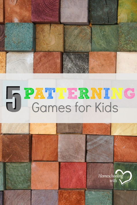 Make math fun with these 5 Patterning Games for Kids! #homeschooling #homeschool #matheducation #math Kindergarten Patterns, Homeschool Science Lessons, Patterning Kindergarten, Elementary Games, Phonics Lesson Plans, Homeschool Science Experiments, Homeschool Math Curriculum, Kindergarten Homeschool Curriculum, Homeschool Preschool Curriculum