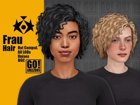 Sims 4 Short Curly Hair, Lesbian Hair, Lisa Hair, Kylie Hair, Mod Hair, Cc Hair, Sims 4 Mm Cc, Sims Ideas, How To Curl Short Hair