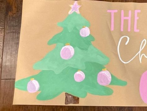 Three 🤍 Triple post Saturday⚡️ Christmas Banner Painted, Halloween Painted Banner, Christmas Painted Banner, Christmas Banners Ideas Diy, Painted Banner Ideas, Party Banner Ideas, Grinch Dog, Christmas Party Banner, Painted Banners