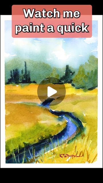 Kris DeBruine on Instagram: "Watch me paint a quick landscape in watercolor. Follow my step by step instructions to paint along.   Find more watercolor tutorials and resources at: https://studio.krisdebruine.com/" Watercolor Landscape Tutorial, Landscape Tutorial, Watercolor Tutorials, Watercolour Tutorials, Watercolor Landscape, Step By Step Instructions, D Art, Step By Step, Paint