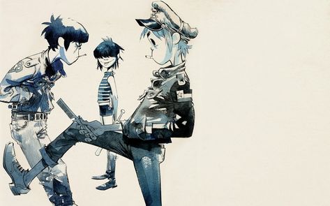 #Gorillaz, #2-D, #Jamie Hewlett, #Noodle, #Murdoc Niccals wallpaper 2d And Murdoc, Murdoc Gorillaz, 2d Gorillaz, Jamie Hewlett Art, Murdoc Niccals, Gorillaz Band, Gorillaz Fan Art, Monkeys Band, Jamie Hewlett