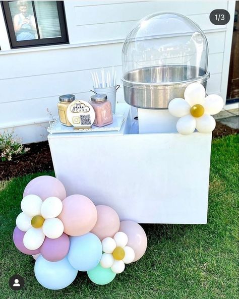 Cotton Candy Stand, Candy Booth, Cotton Candy Cart, Cotton Candy Party, Sweet 16 Themes, Candy Stand, Ice Cream Stand, Bouncy House, Candy Cart