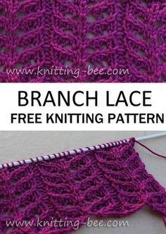 Lace Knitting Stitches, Knitting Lace, Gilet Crochet, Sweater Patterns, Knit Stitches, Lace Knitting Patterns, Scarf Knitting, Pattern Knitting, Scarf Knitting Patterns