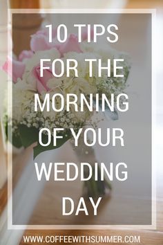 10 Tips For The Morning Of Your Wedding | Wedding Tips | Wedding Planning | Wedding Planning Checklist | Wedding Day Emergency Kit Checklist Wedding Day, Wedding Day Checklist, Checklist Wedding, Wedding Day Tips, Coffee Wedding, Wedding Planning Guide, Planning Wedding, Planning Checklist, Wedding Planning Checklist