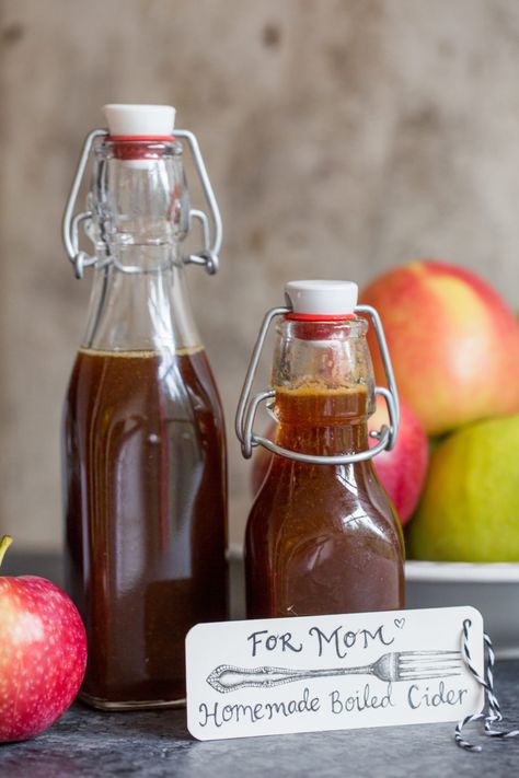 Homemade Boiled Cider via @kingarthurflour Boiled Cider Recipes, Boiled Apple Cider, Boiled Cider, Cider Mill, Apple Cider Caramels, Buttery Biscuits, Hot Pack, Cherry Candy, Vanilla Bean Ice Cream