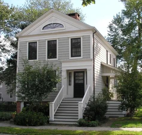 Palmer House, Colonial Revival, Greek Revival, Black House, Neoclassical, Apartment Building, Historic Buildings, Vintage House, House Exterior