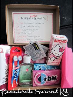 bachelorette survival kit... aww this is a cute idea! Will you be needing this? @Miranda H. :) Bachelorette Survival Kit, Presents Ideas, Bachelorette Party Planning, Survival Kits, Best Friend Wedding, Ideas Birthday, Bachelorette Weekend, Survival Kit, Bride To Be