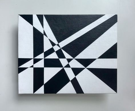 Shop more like this: https://www.etsy.com/shop/SarahHittArt Abstract acrylic geometric black and white modern art painting wall decoration This piece comes on a canvas panel with a depth of about 2 cm. I can remake it on a similar sized stretch canvas by request for no extra charge but it will require 2 to 3 extra days before it is shipped. This painting is protected with a satin varnish top coat. *Frame not included* Abstract Geometric Art Black And White, Black And White Shapes Art, Black White Abstract Painting, Geometric Black And White Pattern, Geometric Art Black And White, Abstract Shapes Art, Black And White Geometric Art, Geometric Art Abstract Patterns, Geometric Drawing Abstract Patterns