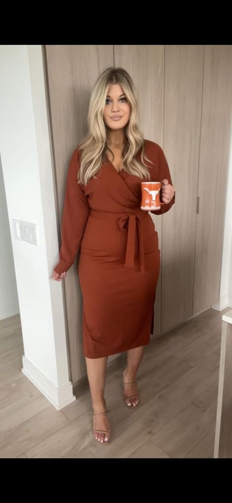 Long Sleeve Ideas, Curvy Fall Outfits, Winter Orange, Conference Outfit, Midsize Outfit, Envy Clothing, Plus Size Chic, Casual Work Outfits Women, Midsize Outfits