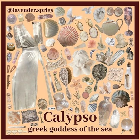 Calypso Greek Mythology, Calypso Tattoo, Calypso Goddess, Calypso Aesthetic, Amphitrite Goddess, Water Deity, Goddess Core, Ancient Aesthetic, Advanced Higher Art