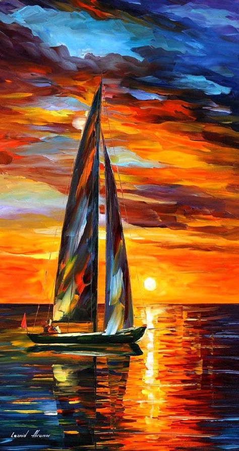 Leonid Afremov, Beautiful Oil Paintings, Soyut Sanat Tabloları, Wow Art, Beginner Painting, 그림 그리기, Artsy Fartsy, Beautiful Paintings, Oil Painting On Canvas