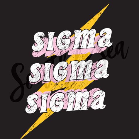 Simple Sorority Shirts, Violet Lightning, Tri Sigma Shirts, Sorority Shirts Designs Ideas, Axo Merch, Gamma Sigma Sigma, Sorority Graphics, Greek Letter Shirts, Sigma Sigma Sigma