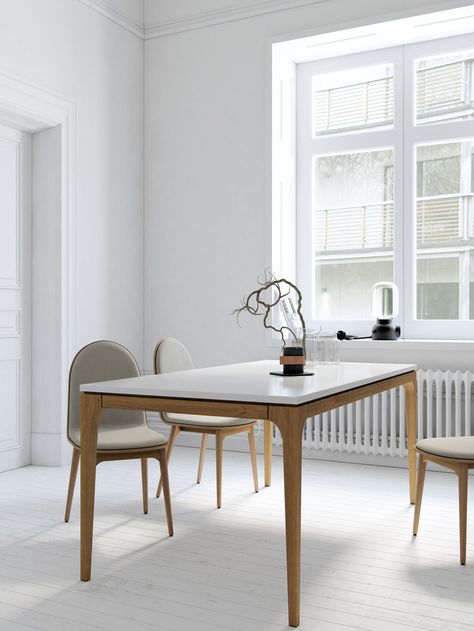 Lars Dining Table | Kure Collection | Rove Concepts Ikea Dining Table, Ikea Dining, Dining Furniture Makeover, Rustic Dining Furniture, Midcentury Modern Dining Table, Rove Concepts, Contemporary Dining Table, White Room, Outdoor Dining Furniture