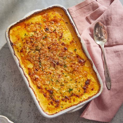 Gruyère Potato Casserole Magnolia Recipes, Magnolia Table Recipes, Joanna Gaines Recipes, Magnolia Network, Magnolia Kitchen, Magnolia Table, Potatoe Casserole Recipes, Bbq Pulled Pork, Potato Side Dishes