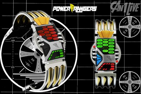 Power Rangers: Communicator Watch Redesign - created by: Hunter George #∆∆shani Power Rangers Morphers, Power Rangers Spd, Saban's Power Rangers, Avengers Alliance, Magnetic Levitation, Power Rangers Art, Go Go Power Rangers, Concept Motorcycles, Fantasy Fiction