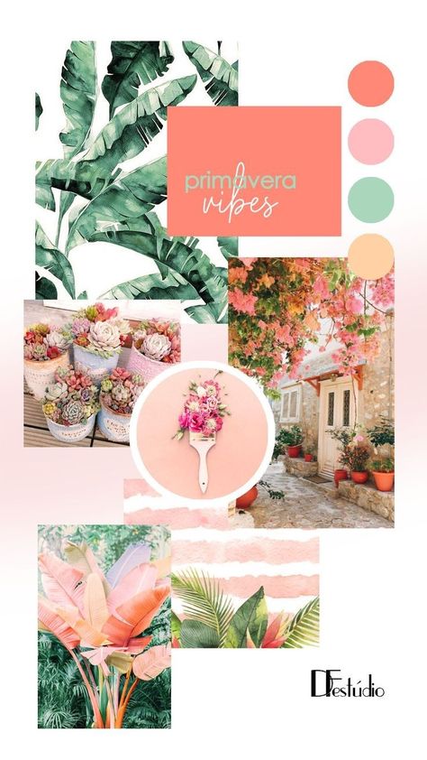 Tropical Chic Color Palette, Tropical Pastel Color Palette, Muted Tropical Color Palette, Salon Color Schemes, Coral Wedding Decorations, Brand Colour Schemes, Tropical Bedrooms, Airbnb Design, Earthy Style