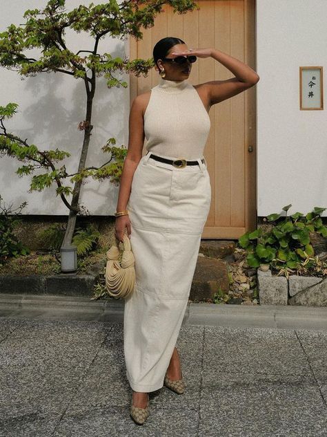 Classy Summer Outfits, Casual Chic Summer, Style Moodboard, White Denim Skirt, Chic Summer Outfits, Elegante Casual, Modest Fashion Outfits, Mode Inspo, Elegant Outfit