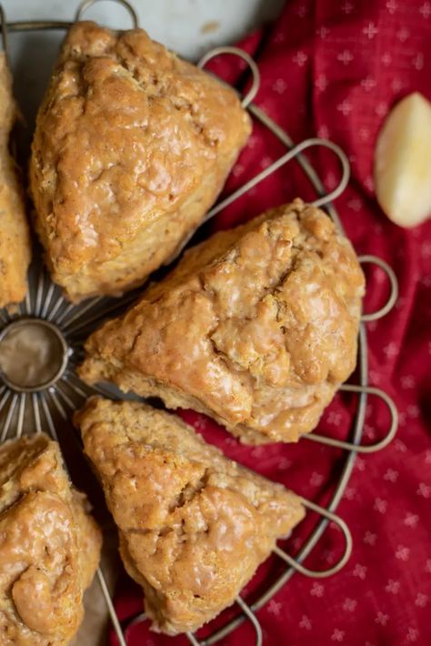 Apple Cider Scones - Apple Cider Uses, Boiled Cider, Healthy Scones, Apple Cider Syrup, Making Apple Cider, Leftover Apples, Cherry Scones, Cinnamon Glaze, Apple Cinnamon Bread