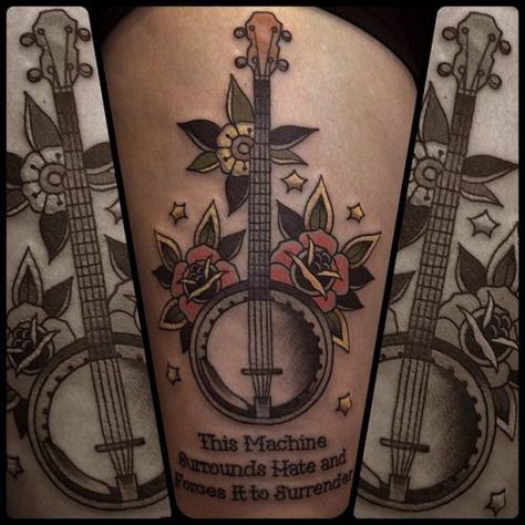 Banjo Tattoo, Electric Tattoo, Tribute Tattoos, Health Tattoo, Key Tattoos, Guitar Tattoo, Music Tattoo, Memorial Tattoos, Hank Williams