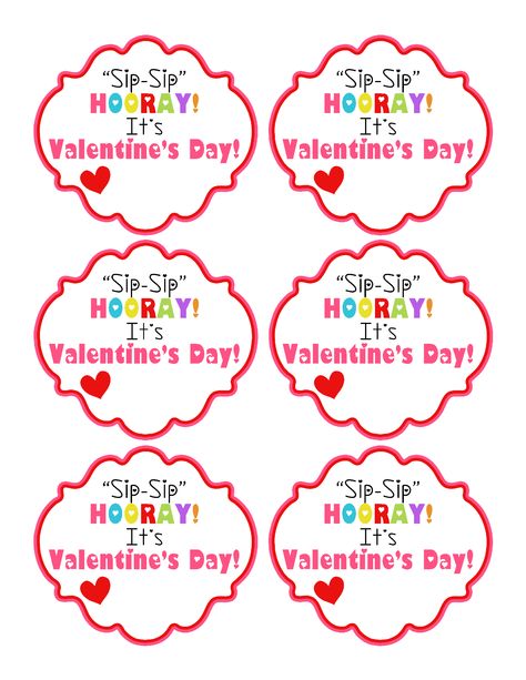 Sip-Sip Hooray Valentine's Day Valentines Printables Free Kids, Crazy Straw Valentine, Straw Valentine, Crazy Straws, Sip Sip Hooray, Class Valentines, Happy Hearts Day, Preschool Valentines, Valentines Printables Free