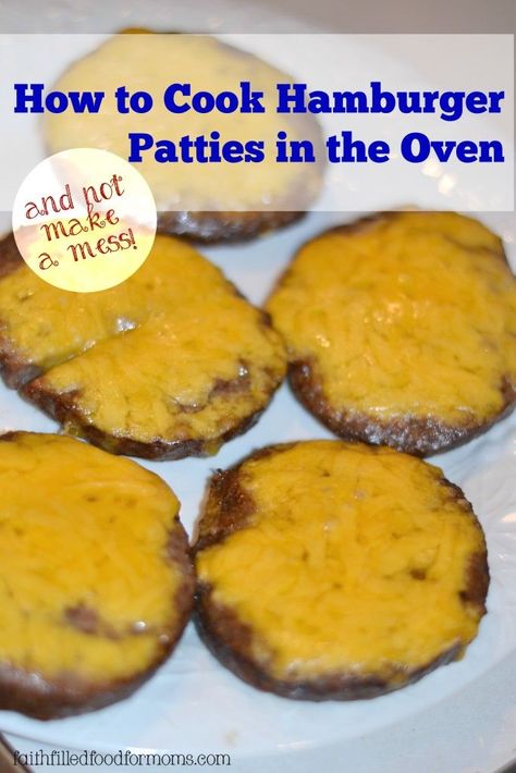 This super easy hack on how to cook frozen hamburger patties in the oven without making a mess will make your life so much easier! #hamburgerpatties #frozen #ideas #recipe Hamburger Patties In The Oven, Burgers In The Oven, Hamburg Recipes, Frozen Burger Patties, Burgers On The Stove, Oven Burgers, Baked Meat, Baked Hamburgers, Bubba Burgers