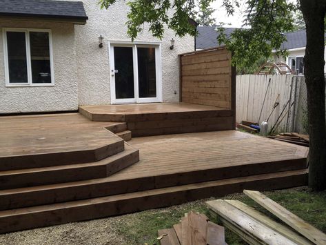 Raised Decking, Cabin Deck, Tiered Deck, Raised Deck, Concrete Pad, Real Estate Articles, Custom Benches, Deck Builders, Privacy Walls