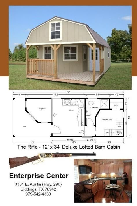 Lofted Barn Cabin, Portable Building, Shed House, Shed House Plans, House Plan With Loft, Diy Tiny House, Shed Home, Tiny House Interior Design, Shed To Tiny House