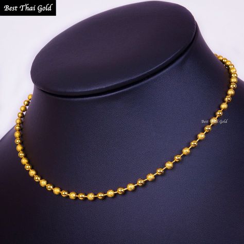 Real Gold Necklace, Beaded Chain Necklace, Gold Wedding Jewelry, Gold Rope Chains, Amulet Necklace, Handmade Jewelry Necklace, Yellow Gold Necklace, Gold Choker Necklace, Gold Chain Jewelry